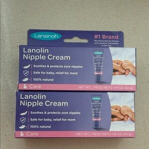 Lansinoh Lanolin Nipple Cream - Purple and Pink Packaging
